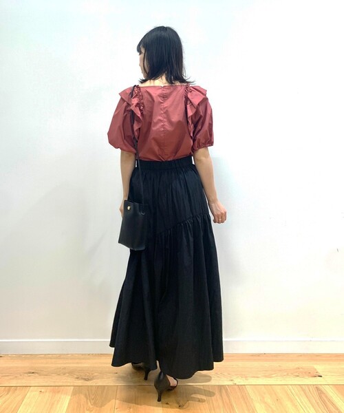 OPAQUE.CLIP（オペークドットクリップ）の「◆フリルデザインブラウス（シャツ/ブラウス・レディース・ホワイト系/レンガ/ブラック・38）」の16枚目の写真