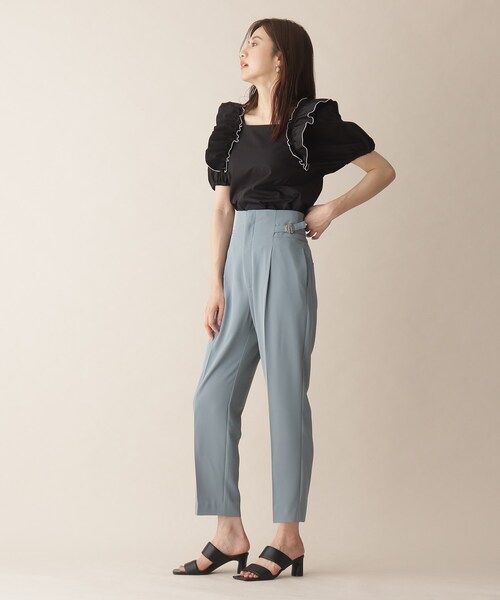 OPAQUE.CLIP（オペークドットクリップ）の「◆フリルデザインブラウス（シャツ/ブラウス・レディース・ホワイト系/レンガ/ブラック・38）」の20枚目の写真