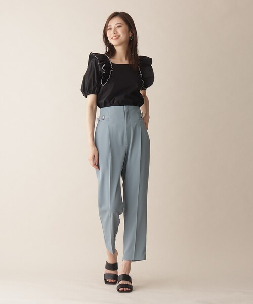 OPAQUE.CLIP（オペークドットクリップ）の「◆フリルデザインブラウス（シャツ/ブラウス・レディース・ホワイト系/レンガ/ブラック・38）」の22枚目の写真