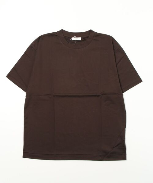 ATON（エイトン）の「ATON (エイトン) SUVIN 60/2 OVERSIZED S/S T-SHIRT（Tシャツ/カットソー・レディース・ブラック/ホワイト/ブラウン/チャコール・2/4/6）」の4枚目の写真