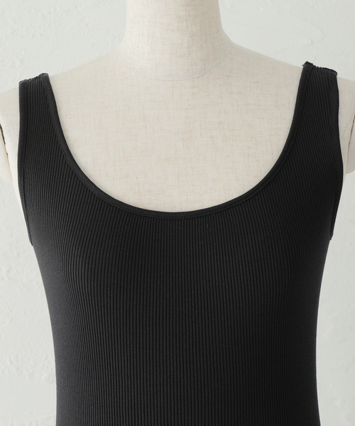 Spick & Span（スピックアンドスパン）の「≪追加≫シルクコットンリブ2WAYタンク（タンクトップ・レディース・ホワイト/ブラック/ベージュ/カーキ・FREE）」の7枚目の写真