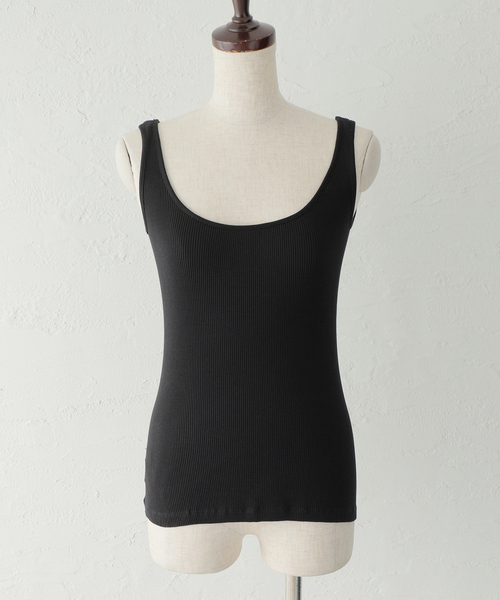 Spick & Span（スピックアンドスパン）の「≪追加≫シルクコットンリブ2WAYタンク（タンクトップ・レディース・ホワイト/ブラック/ベージュ/カーキ・FREE）」の15枚目の写真