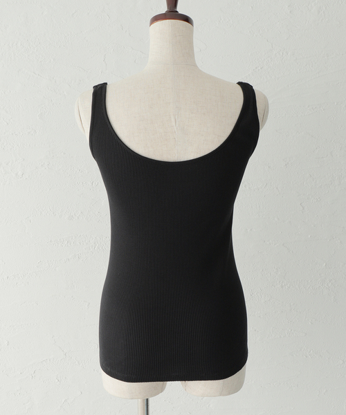 Spick & Span（スピックアンドスパン）の「≪追加≫シルクコットンリブ2WAYタンク（タンクトップ・レディース・ホワイト/ブラック/ベージュ/カーキ・FREE）」の17枚目の写真