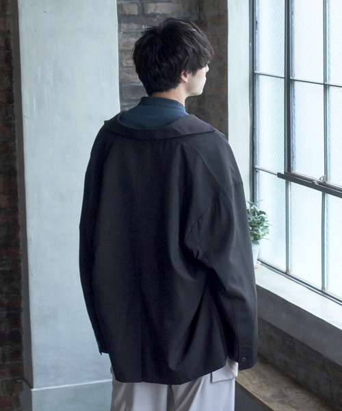 Alpinus(アルピナス)の「Alpinus - urban loose tailored jacket /アーバンルーズダブルテーラードジャケット(テーラードジャケット・メンズ・グリーン/ブラック/グレイッシュベージュ・SMALL/MEDIUM)」の6枚目の写真
