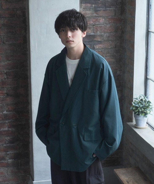 Alpinus(アルピナス)の「Alpinus - urban loose tailored jacket /アーバンルーズダブルテーラードジャケット(テーラードジャケット・メンズ・グリーン/ブラック/グレイッシュベージュ・SMALL/MEDIUM)」の10枚目の写真