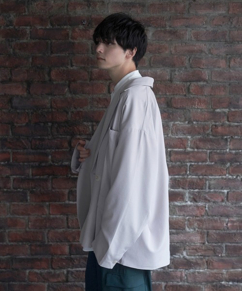 Alpinus(アルピナス)の「Alpinus - urban loose tailored jacket /アーバンルーズダブルテーラードジャケット(テーラードジャケット・メンズ・グリーン/ブラック/グレイッシュベージュ・SMALL/MEDIUM)」の14枚目の写真