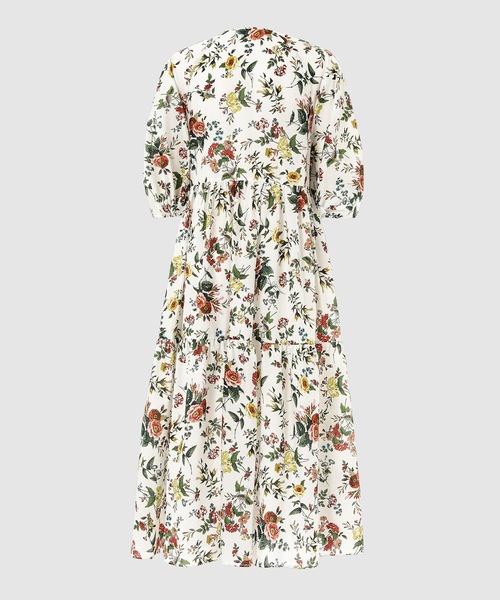 Erdem(アーデム)の「HALF SLEEVE BELOW THE KNEE DRESS WITH TIE AT NECK(ワンピース・レディース・ホワイト・6/8)」の2枚目の写真
