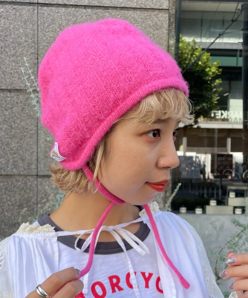 HELLO.SANFRANCISCO(ハローサンフランシスコ)の「【HELLO.SANFRANCISCO/ハローサンフランシスコ】カラーバラクラバ(ニットキャップ/ビーニー・レディース・ピンク/オレンジ/ブルー・FREE)」の10枚目の写真