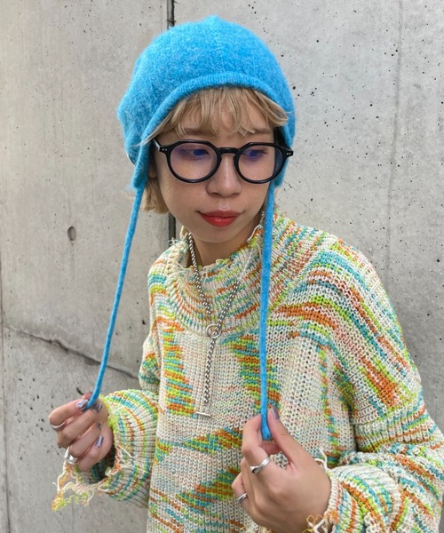 HELLO.SANFRANCISCO(ハローサンフランシスコ)の「【HELLO.SANFRANCISCO/ハローサンフランシスコ】カラーバラクラバ(ニットキャップ/ビーニー・レディース・ピンク/オレンジ/ブルー・FREE)」の22枚目の写真