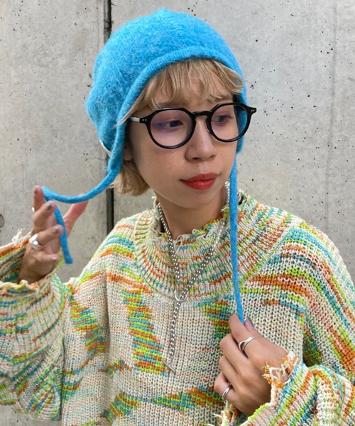 HELLO.SANFRANCISCO(ハローサンフランシスコ)の「【HELLO.SANFRANCISCO/ハローサンフランシスコ】カラーバラクラバ(ニットキャップ/ビーニー・レディース・ピンク/オレンジ/ブルー・FREE)」の19枚目の写真