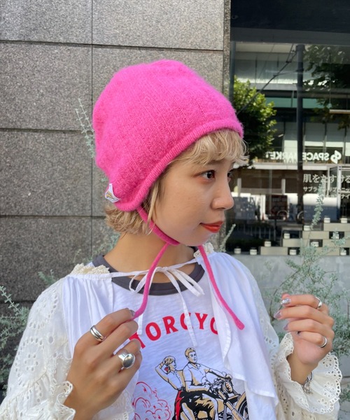 HELLO.SANFRANCISCO(ハローサンフランシスコ)の「【HELLO.SANFRANCISCO/ハローサンフランシスコ】カラーバラクラバ(ニットキャップ/ビーニー・レディース・ピンク/オレンジ/ブルー・FREE)」の13枚目の写真