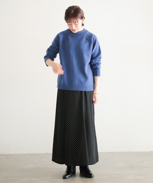 NOMBRE IMPAIR（ノンブルアンペール）の「メランジウール　2WAY　P/O（ニット/セーター・レディース・グレー/ブルー/サックスブルー/レッド/イエロー・FREE）」の9枚目の写真