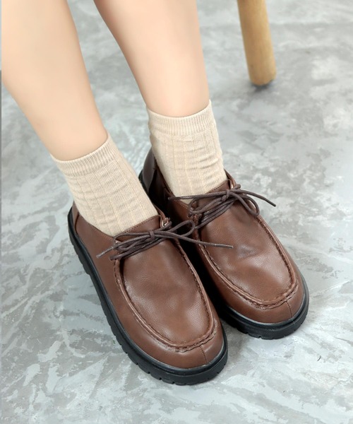 SOROTTO（ソロット）の「軽量 ローカットモカシン パンプス◆（ドレスシューズ・キッズ・ブラウン/ブラック/ホワイト・22.0cm/21.0cm/23.0cm/24.0cm）」の6枚目の写真