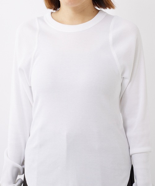 RIVE DROITE（リヴドロワ）の「一枚で決まる大人カジュアルなカットソー/テレコロングスリーブカットソー（Tシャツ/カットソー・レディース・オフホワイト/カーキ/ネイビー/グレー・FREE）」の22枚目の写真