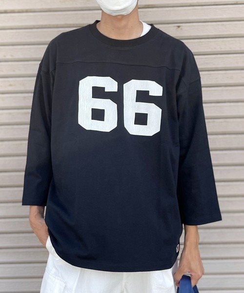 CPCM（シーピーシーエム）の「フットボールBIGT（Tシャツ/カットソー・メンズ・ホワイト/ブラック/ネイビー・MEDIUM/LARGE）」の3枚目の写真