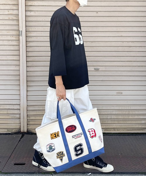 CPCM（シーピーシーエム）の「フットボールBIGT（Tシャツ/カットソー・メンズ・ホワイト/ブラック/ネイビー・MEDIUM/LARGE）」の7枚目の写真