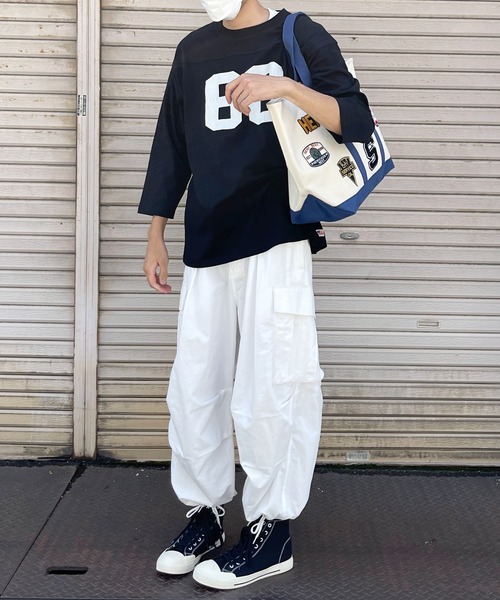 CPCM（シーピーシーエム）の「フットボールBIGT（Tシャツ/カットソー・メンズ・ホワイト/ブラック/ネイビー・MEDIUM/LARGE）」の9枚目の写真