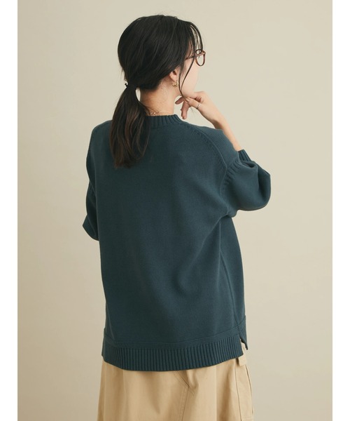 CRAFT STANDARD BOUTIQUE（クラフトスタンダードブティック）の「ガンジーニットプルオーバー　＊◆（ニット/セーター・レディース・ブラック/ブルー/グリーン/アイボリー・FREE）」の10枚目の写真