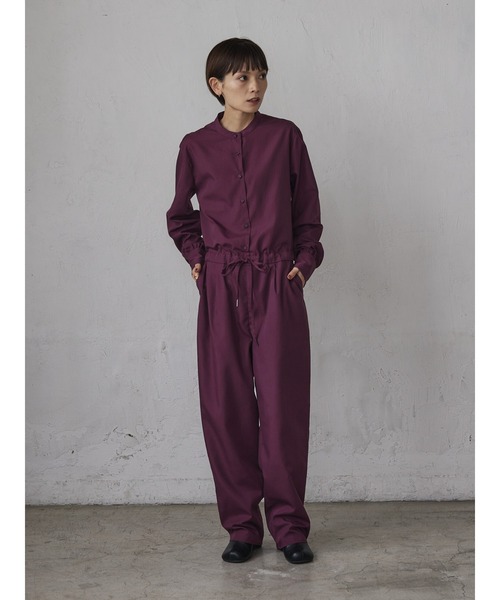 rem closet(レムクローゼット)の「ロングスリーブジャンプスーツ(つなぎ/オールインワン・レディース・ブラック/ワイン・S)」の3枚目の写真