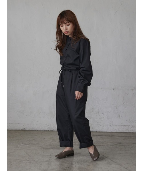 rem closet(レムクローゼット)の「ロングスリーブジャンプスーツ(つなぎ/オールインワン・レディース・ブラック/ワイン・S)」の17枚目の写真