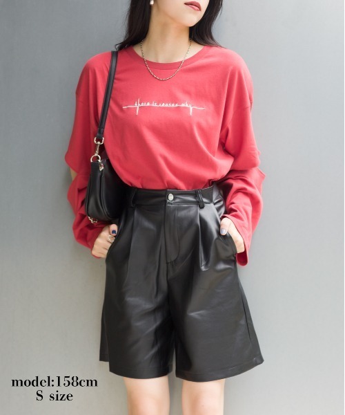 SpRay（スプレイ）の「エコレザーショーパン（その他パンツ・レディース・ブラック/ブラウン・SMALL/MEDIUM）」の20枚目の写真