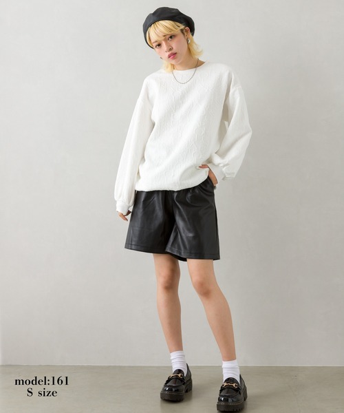 SpRay（スプレイ）の「エコレザーショーパン（その他パンツ・レディース・ブラック/ブラウン・SMALL/MEDIUM）」の13枚目の写真