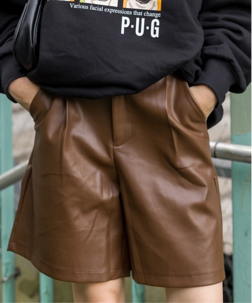 SpRay（スプレイ）の「エコレザーショーパン（その他パンツ・レディース・ブラック/ブラウン・SMALL/MEDIUM）」の16枚目の写真