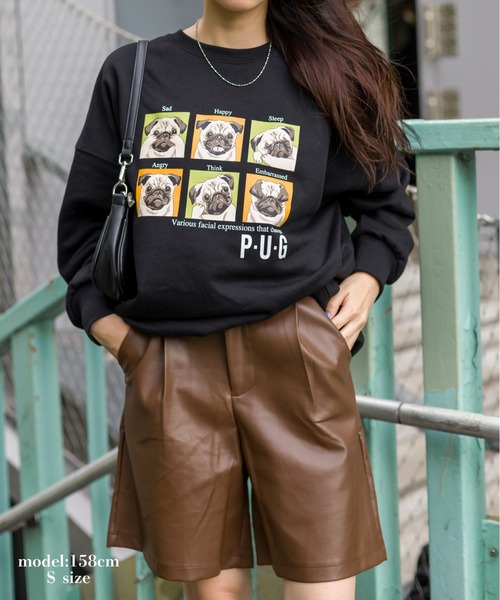 SpRay（スプレイ）の「エコレザーショーパン（その他パンツ・レディース・ブラック/ブラウン・SMALL/MEDIUM）」の15枚目の写真