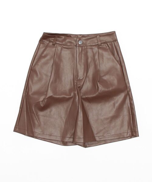 SpRay（スプレイ）の「エコレザーショーパン（その他パンツ・レディース・ブラック/ブラウン・SMALL/MEDIUM）」の4枚目の写真