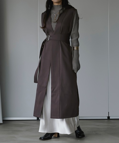 &g'aime(アンジェム)の「【&g’aime】プレーティングリブニット(ニット/セーター・レディース・チャコール/グレー系その他/ブラック・FREE)」の7枚目の写真