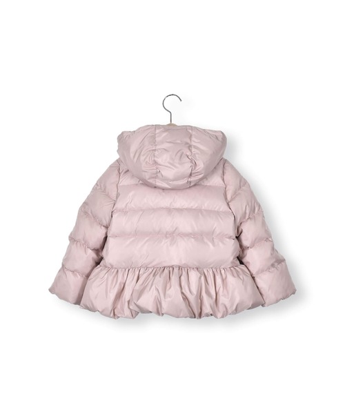 Tartine et Chocolat（タルティーヌエショコラ）の「TartineetChocolat/インスパイアタフタ取り外し可能フード付きリボン裾フリルショートダウンコート(90~140cm)（ダウンジャケット/コート・キッズ・ネイビー/ピンク・130/90/100/120/110/140）」の19枚目の写真