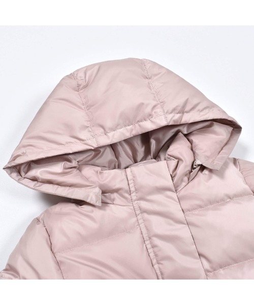 Tartine et Chocolat（タルティーヌエショコラ）の「TartineetChocolat/インスパイアタフタ取り外し可能フード付きリボン裾フリルショートダウンコート(90~140cm)（ダウンジャケット/コート・キッズ・ネイビー/ピンク・130/90/100/120/110/140）」の15枚目の写真