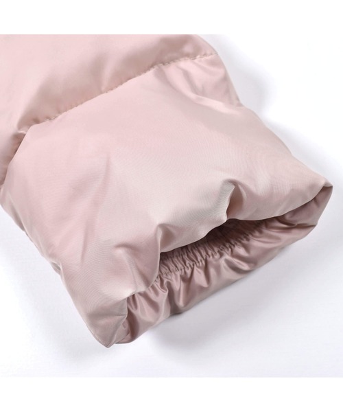 Tartine et Chocolat（タルティーヌエショコラ）の「TartineetChocolat/インスパイアタフタ取り外し可能フード付きリボン裾フリルショートダウンコート(90~140cm)（ダウンジャケット/コート・キッズ・ネイビー/ピンク・130/90/100/120/110/140）」の13枚目の写真