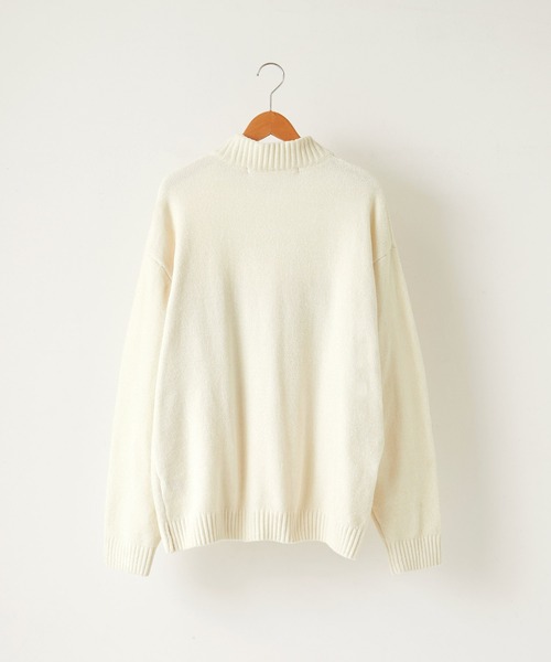 Anchor Smith（アンカー スミス）の「オーバーサイズモックネックモールヤーンプルオーバーニット（ニット/セーター・メンズ・ブラウン/ホワイト/ブルー/ブラック/グレー系/ライトグレー/チャコールグレー/グリーン/ワイン/チャコール/ブルーグリーン/グレー系2/グレー系1/ライトブルー/ダークブラウン・L/M）」の18枚目の写真