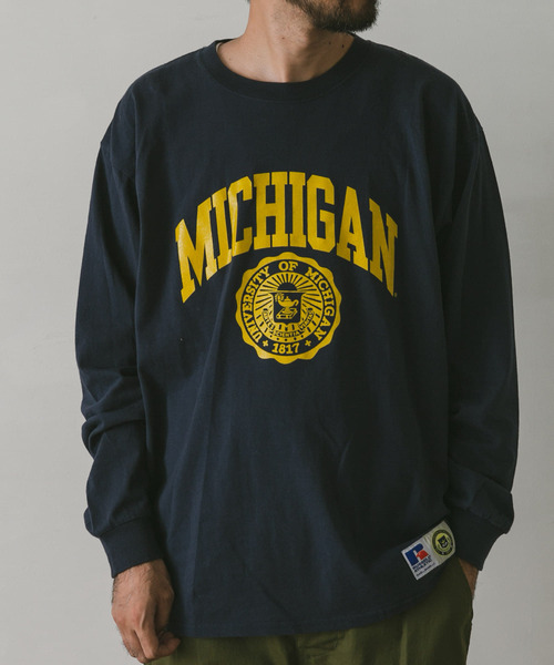 Russell Athletic(ラッセルアスレティック)の「『別注』RUSSELL ATHLETIC×DOORS UNIVERSITY L/S T-SHIRTS(Tシャツ/カットソー・メンズ・ホワイト/ネイビー/グレー・MEDIUM/LARGE)」の6枚目の写真