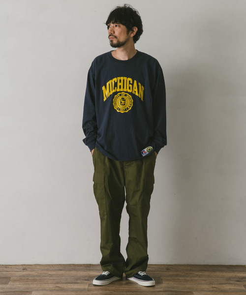 Russell Athletic(ラッセルアスレティック)の「『別注』RUSSELL ATHLETIC×DOORS UNIVERSITY L/S T-SHIRTS(Tシャツ/カットソー・メンズ・ホワイト/ネイビー/グレー・MEDIUM/LARGE)」の8枚目の写真
