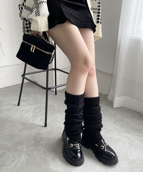 Heather（ヘザー）の「LEG／WARMER　168416（レッグウォーマー・レディース・アイボリー/ブラック・ONE SIZE）」の2枚目の写真