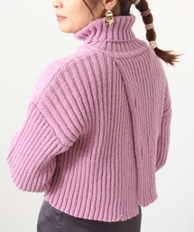 toucher du brise | バックシャン スリット ショート丈 ニット(ニット/セーター)