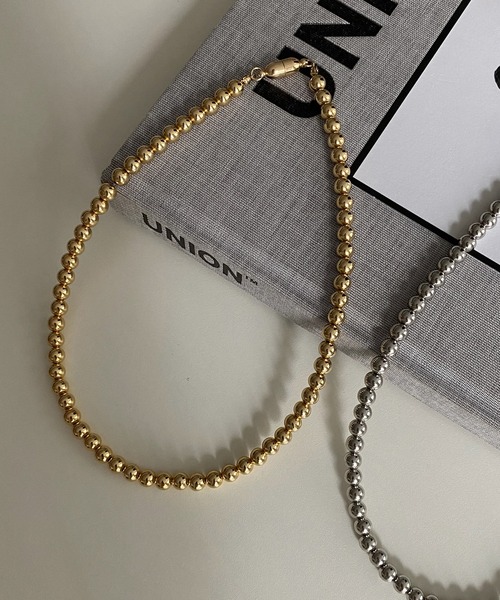 DouDou（ドゥドゥ）の「ボールチェーンショートネックレス（ネックレス・レディース・ゴールド/シルバー・FREE）」の4枚目の写真