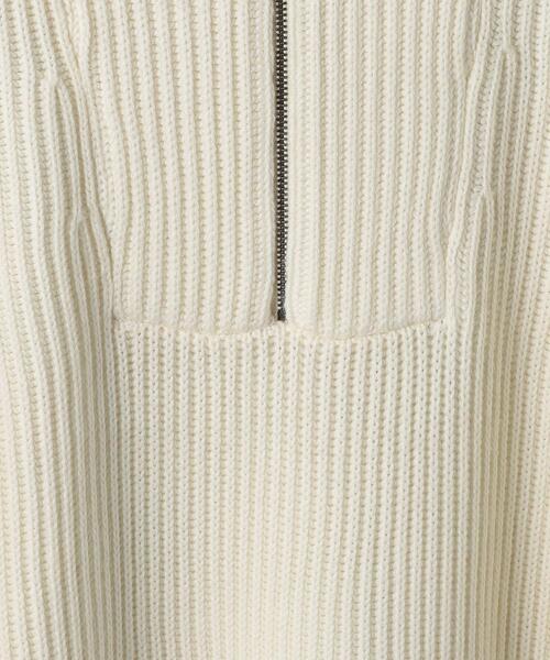 BEAUTY&YOUTH UNITED ARROWS（ビューティーアンドユースユナイテッドアローズ）の「ウールブレンド ニット ハーフジップ プルオーバー（ニット/セーター・レディース・オフホワイト/ネイビー・FREE）」の8枚目の写真
