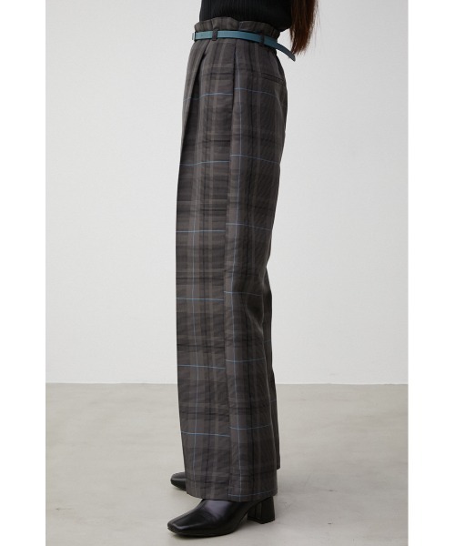 AZUL by moussy(アズールバイマウジー)の「COLOR BELT CHECK PANTS/カラーベルトチェックパンツ(その他パンツ・レディース・チャコールグレー/ライトグレー・MEDIUM/SMALL)」の8枚目の写真