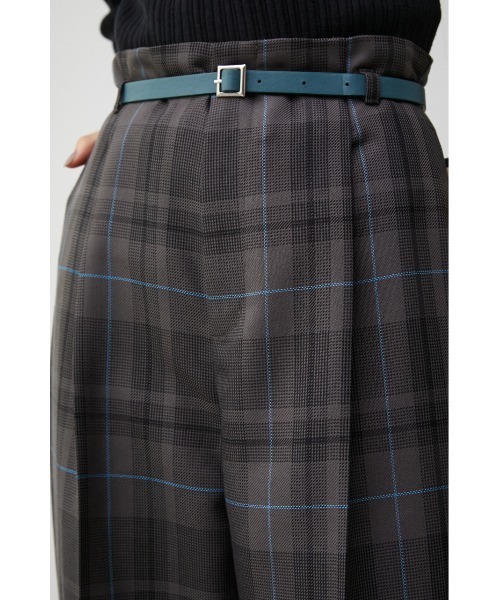 AZUL by moussy(アズールバイマウジー)の「COLOR BELT CHECK PANTS/カラーベルトチェックパンツ(その他パンツ・レディース・チャコールグレー/ライトグレー・MEDIUM/SMALL)」の10枚目の写真