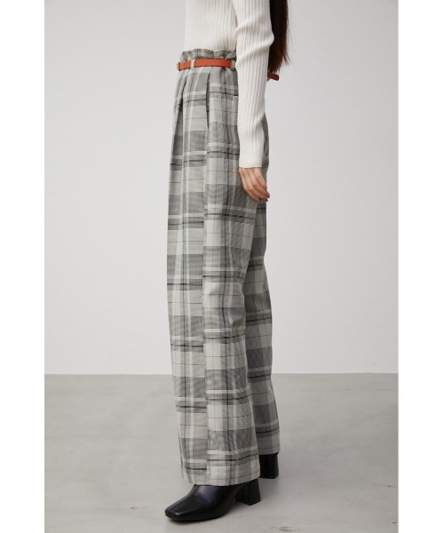 AZUL by moussy(アズールバイマウジー)の「COLOR BELT CHECK PANTS/カラーベルトチェックパンツ(その他パンツ・レディース・チャコールグレー/ライトグレー・MEDIUM/SMALL)」の17枚目の写真