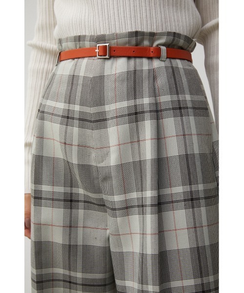 AZUL by moussy(アズールバイマウジー)の「COLOR BELT CHECK PANTS/カラーベルトチェックパンツ(その他パンツ・レディース・チャコールグレー/ライトグレー・MEDIUM/SMALL)」の19枚目の写真