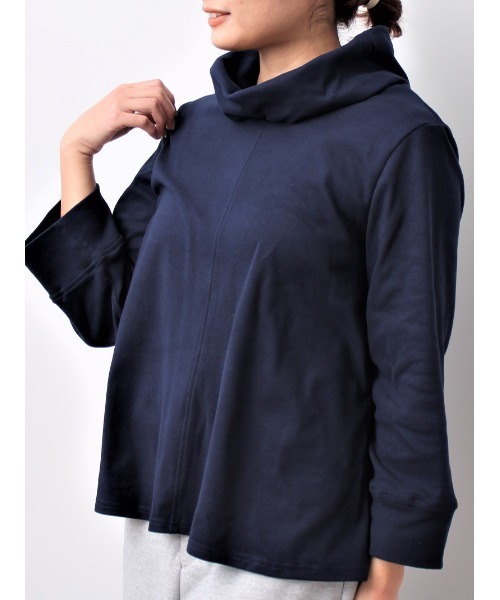 MB mint breeze(エムビーミントブリーズ)の「【M~5L 大きいサイズ】パウダー ニット タートルネック プルオーバー(Tシャツ/カットソー・レディース・ネイビー/グレー・5L/M/L/LL/4L/3L)」の10枚目の写真