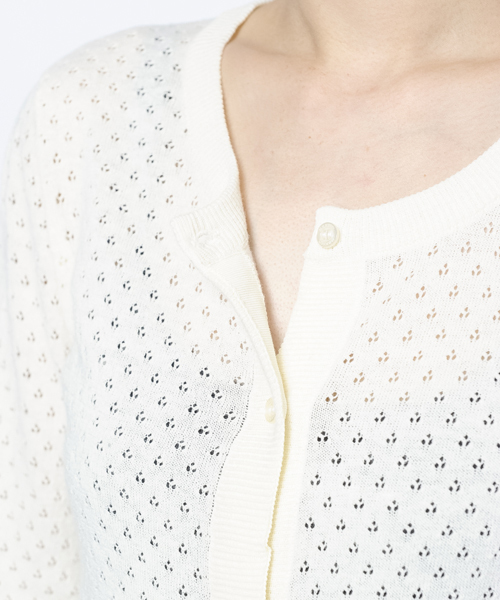 MILKFED.（ミルクフェド）の「SUMMER LACE CARDIGAN（カーディガン/ボレロ・レディース・ホワイト/アッシュ/ブラック・SMALL/MEDIUM）」の7枚目の写真