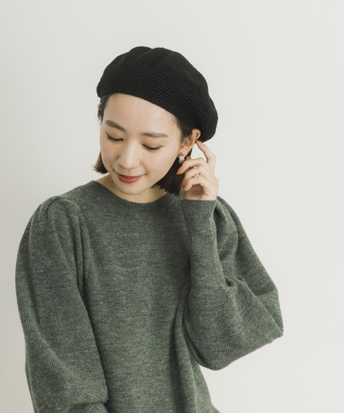 URBAN RESEARCH（アーバンリサーチ）の「ニットベレー（ハンチング/ベレー帽・レディース・チャコールグレー/ブラック・-）」の2枚目の写真