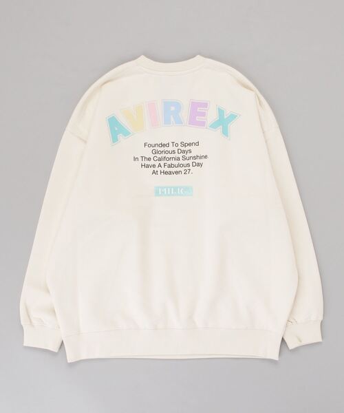 AVIREX（アヴィレックス）の「【MILKFED.×AVIREX】COLORFUL SWEAT/ カラフルスウェット（スウェット・レディース・ホワイト/ブラック・F）」の4枚目の写真