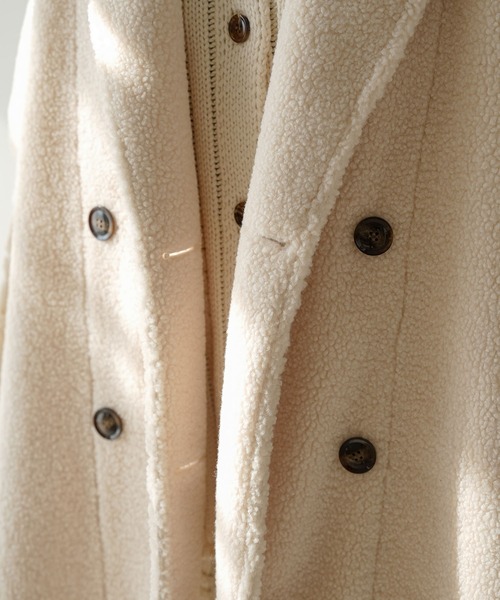 rectangle（レクタングル）の「ムートンボアポンチョコート（ポンチョ・レディース・ブラック/アイボリー・FREE）」の20枚目の写真