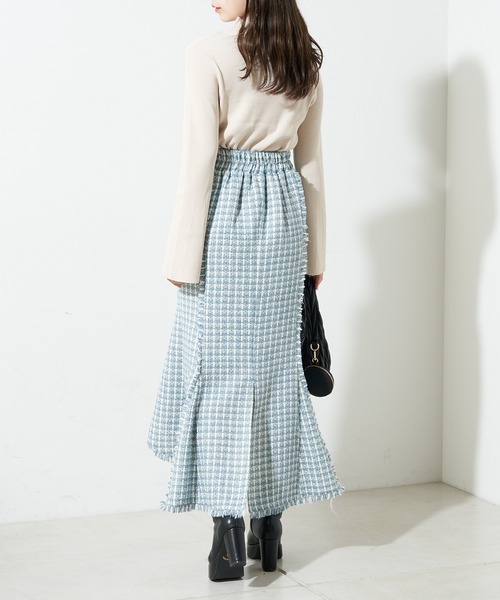 【WEB限定/REVIVAL】ツイードタイトマーメイドロングスカート Chico（チコ）の「【WEB限定/REVIVAL】ツイードタイトマーメイド